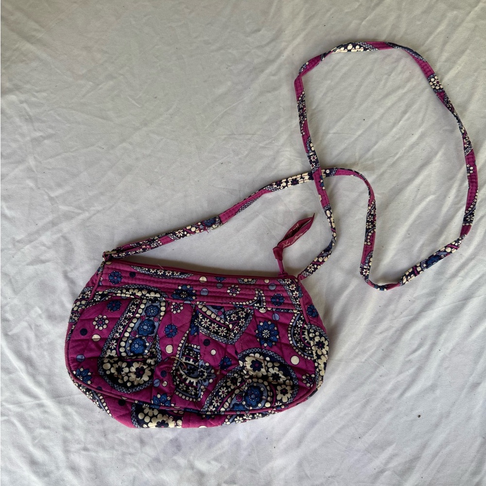 Vera Bradley Magenta Paisley Quilted Crossbody